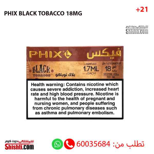 PHIX BLACK TOBACCO 18MG BLACKJACK
