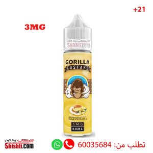 gorilla custard original 3mg 60ml