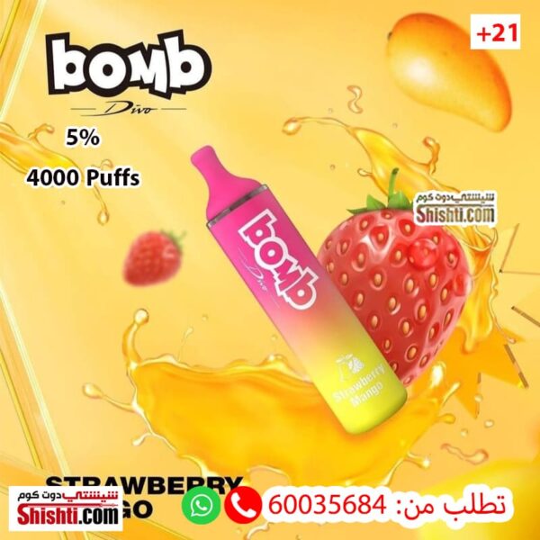 Bomb Strawberry Mango 5% 4000 Puffs