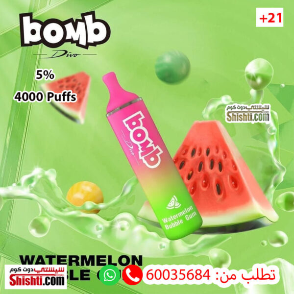 Bomb Watermelon Bubblegum 5% 4000 Puffs