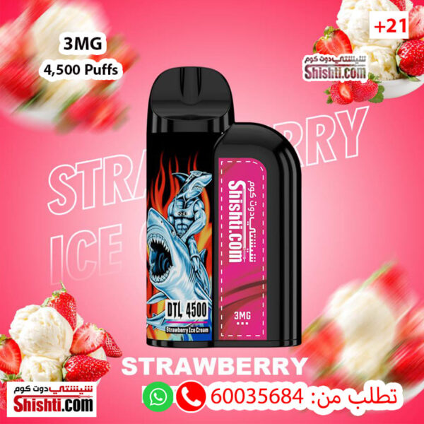 Shishti Strawberry Ice Cream 3MG 4500 Puffs