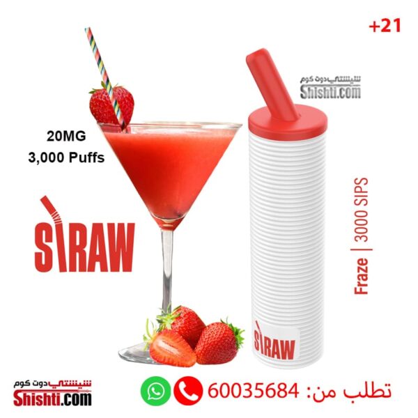 Straw Strawberry 20MG 3000 Puffs