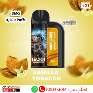 Shishti Vanilla Tobacco 3MG 4500 Puffs