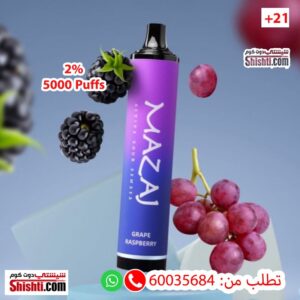 Mazaj 5000 Puffs Grape Raspberry 2%
