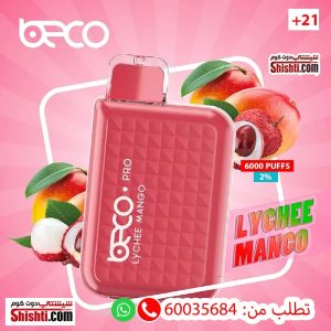 Beco Pro Lychee Mango 20MG 6000 puffs