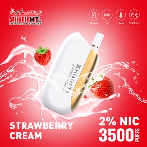 Shishti MTL Strawberry Cream 20MG 3500 Puffs