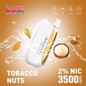 Shishti MTL Tobacco Nuts 20MG 3500 Puffs