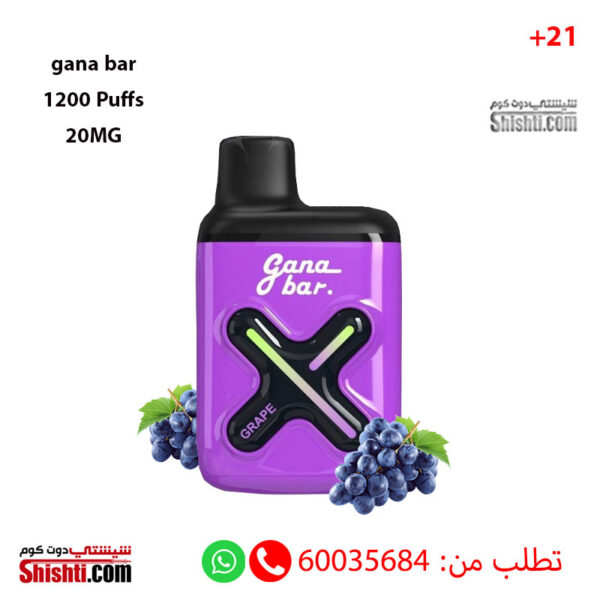 Gana Bar Grape 1200 Puffs 20MG