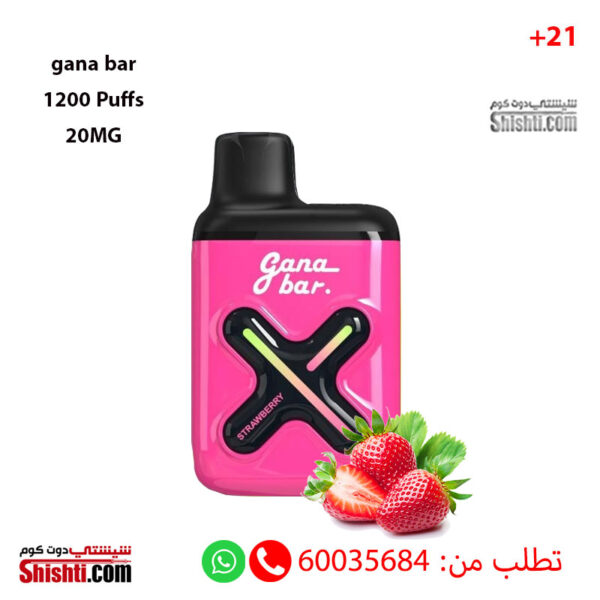 Gana Bar Strawberry 1200 Puffs 20MG