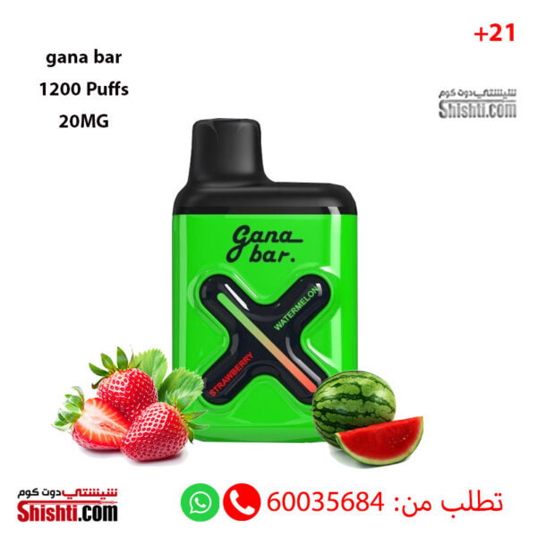 Gana Bar Strawberry Watermelon 1200 Puffs 20MG