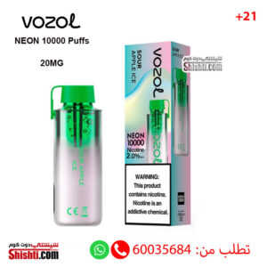 Vozol Neon Sour Apple Ice 10000 Puffs 20MG