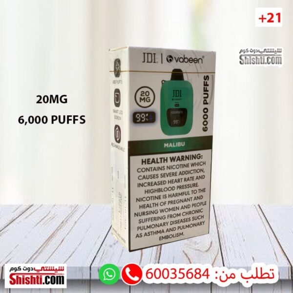 JDI Vabeen Malibu 20MG 6000 Puffs